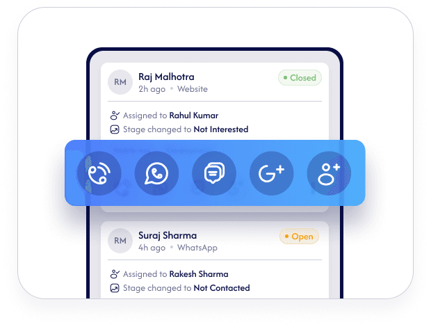 Communication Channel in SmoothTalk lead management software