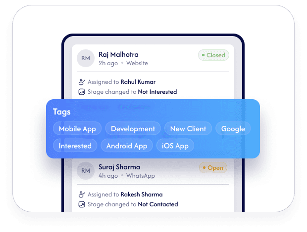 Unlimited Tags in SmoothTalk lead management software